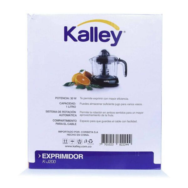 Exprimidor Kalley 30w capacidad 1 litro - Imagen 4