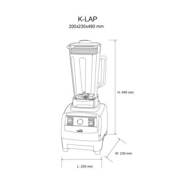 Licuadora alta potencia Max Blend 1500w 2 litros Kalley - Imagen 2