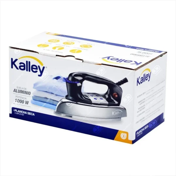 Plancha Seca Suela Aluminio 1000w Kalley - Imagen 2