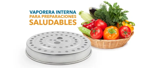 Olla a presión de 5.6 litros incluye vaporera - Home Elements - Imagen 3