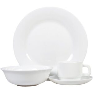 Vajilla Blaker Primavera Blanco 16 piezas 4 puestos