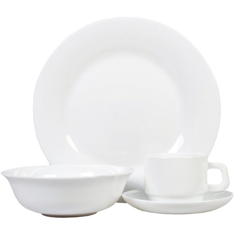 Vajilla Blaker Primavera Blanco 16 piezas 4 puestos
