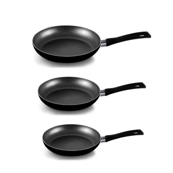 Set de 3 Sarténes IMUSA Basic 18, 20 y 24cm Negro - Imagen 8